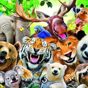 Wild Animal Selfie 300 Piece Puzzle