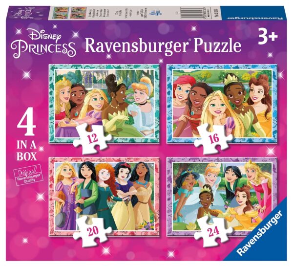 Disney Princess - Be Who You Want to Be 4 Jigsaws in a Box Puzzle Set