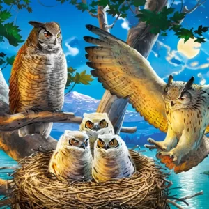 Owl Family 500 Piece Puzzle