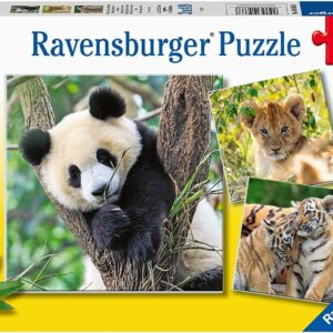 Panda, Lion and Tiger 3 x 49 Piece Puzzle