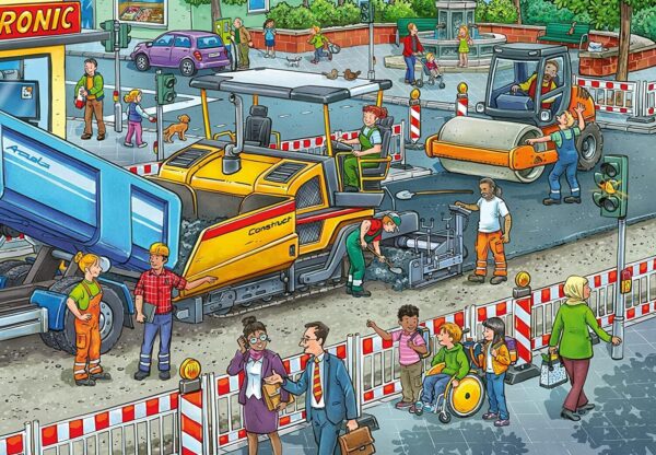 Road Works 2 x 12 Piece Puzzle