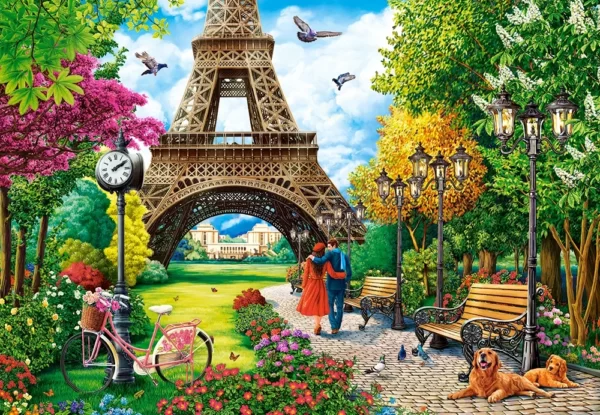Spring in Paris 1000 Piece Puzzle