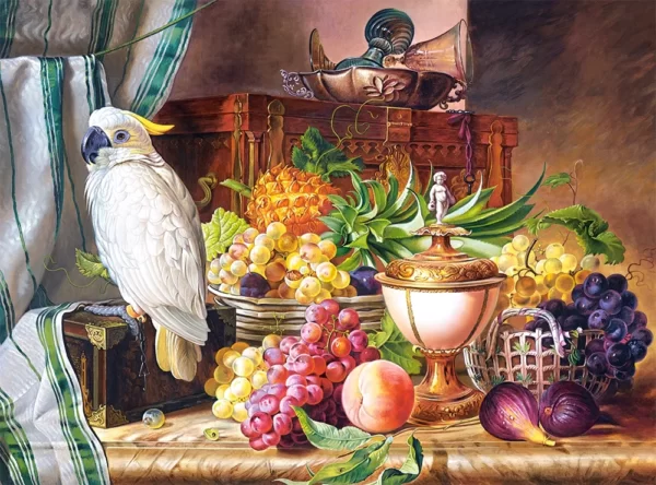 Still life with Fruit and a Cockatoo 3000 Piece Puzzle