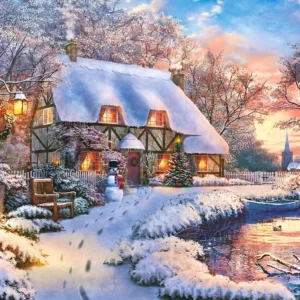 Winter Cottage 500 Piece Puzzle