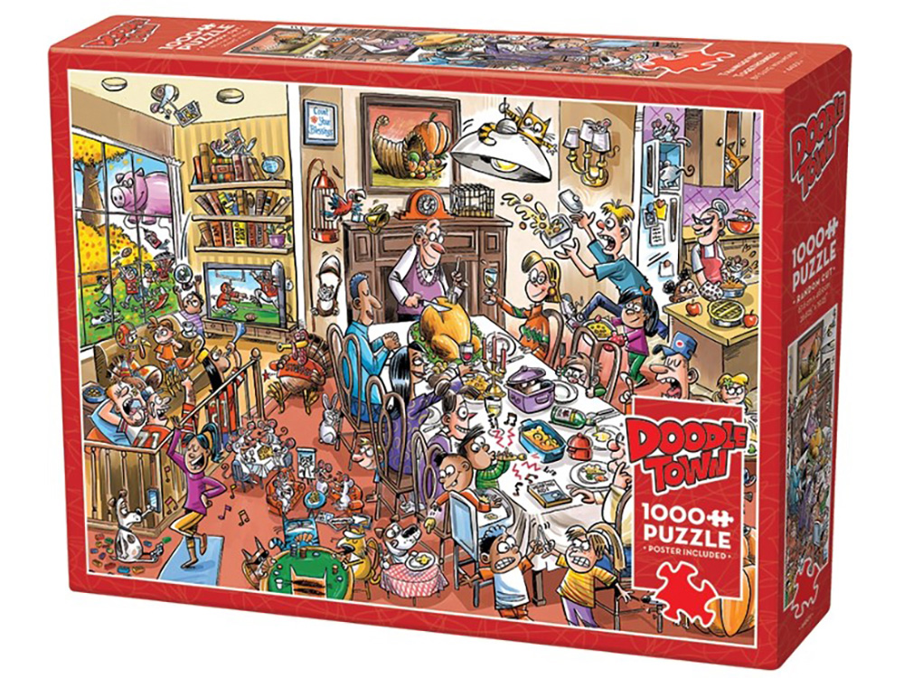Cobble Hill Doodletown - Thanksgiving 1000 Piece Puzzle