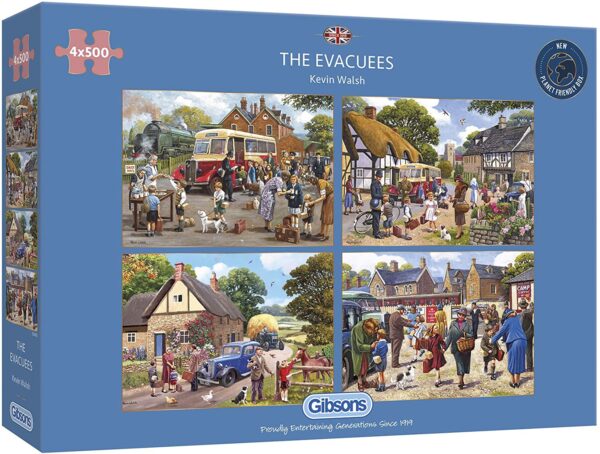 The Evacuees 4 x 500 Piece Puzzles - Gibsons