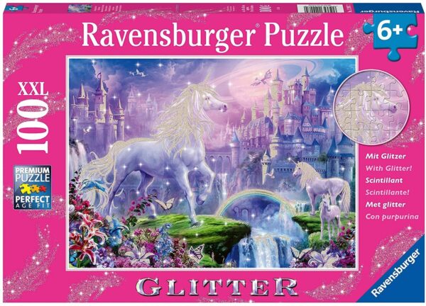 Unicorn Kingdom Glitter 100 XXL Piece Puzzle