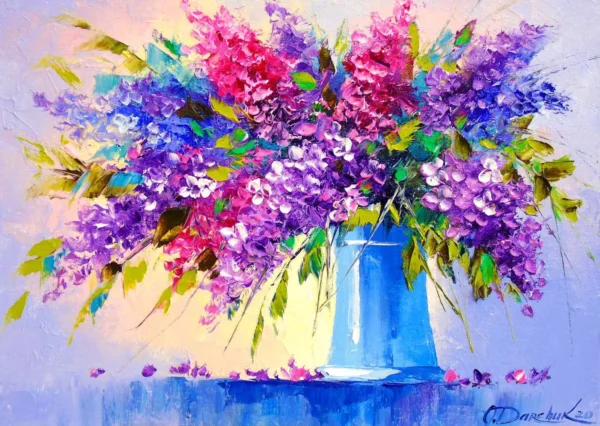 Bouquet of Lilacs in Vases