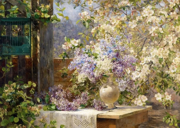 In the blossoming Bower