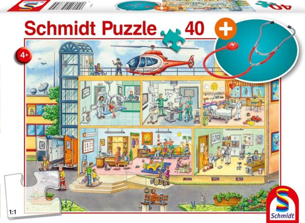 At the Children's Hospital Puzzle with Stethoscope
