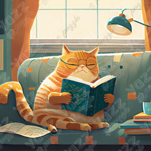 Cat & Books