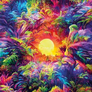 Colorboom Psychedelic Jungle Sunrise