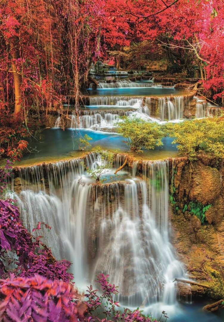 Clementoni - Colourful Thai Falls 1000 Piece Puzzle