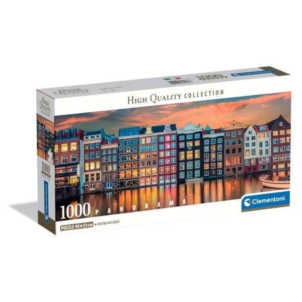 Clementoni - Bright Amsterdam (Panoramic) 1000 Piece Puzzle - Image 2