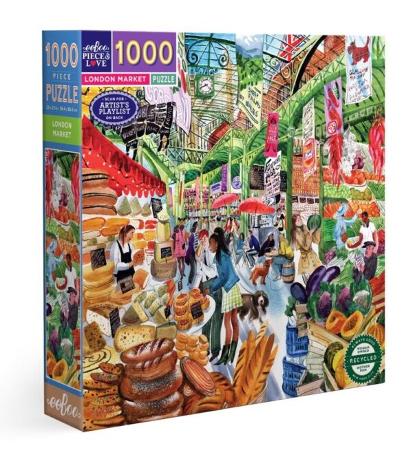 eeBoo - London Market 1000 Piece Puzzle