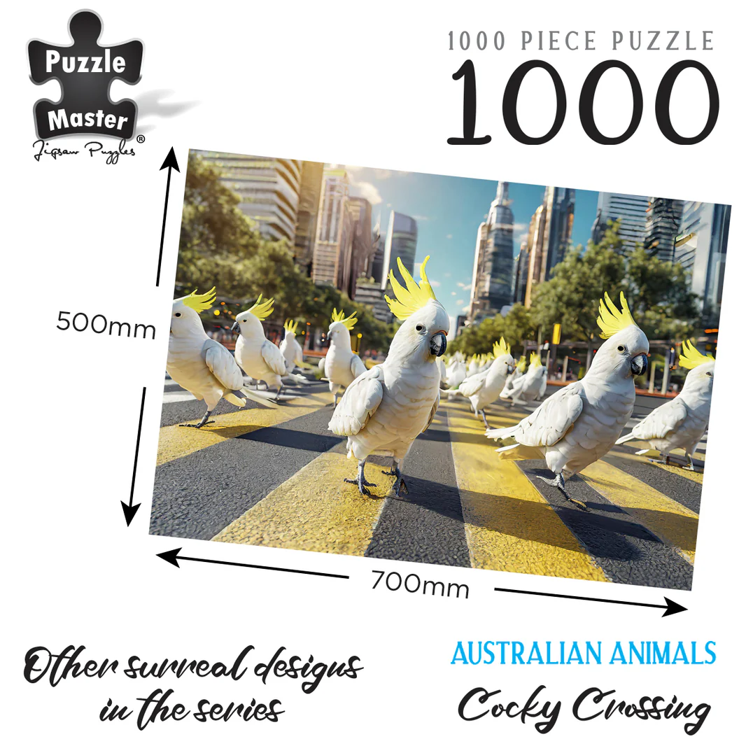 Puzzle Master - Cocky Crossing 1000 Piece Puzzle - Image 2