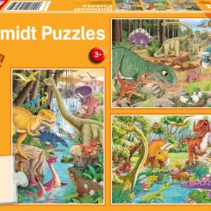 Schmidt- Dinosaur Fun 3 X 24 Piece Puzzle