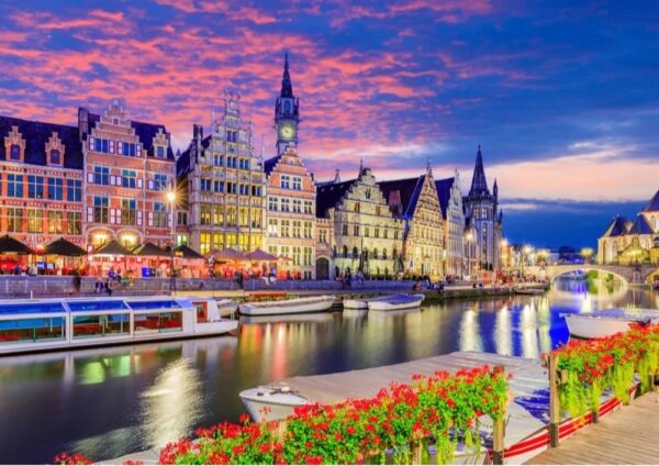 Enjoy - Ghent at Twilight Belgium 1000 Piece Puzzle