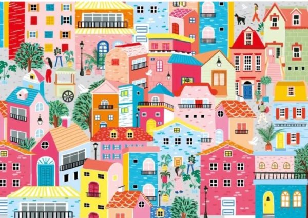 Magnolia - Colorful Houses 1000 Piece Puzzle