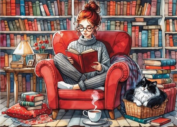 Delfy - Cozy Reading Time 1000 Piece Puzzle