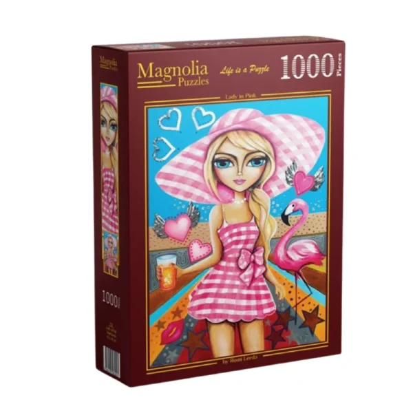 Magnolia - Lady in Pink - Romi Lerda 1000 Piece Puzzle - Image 2