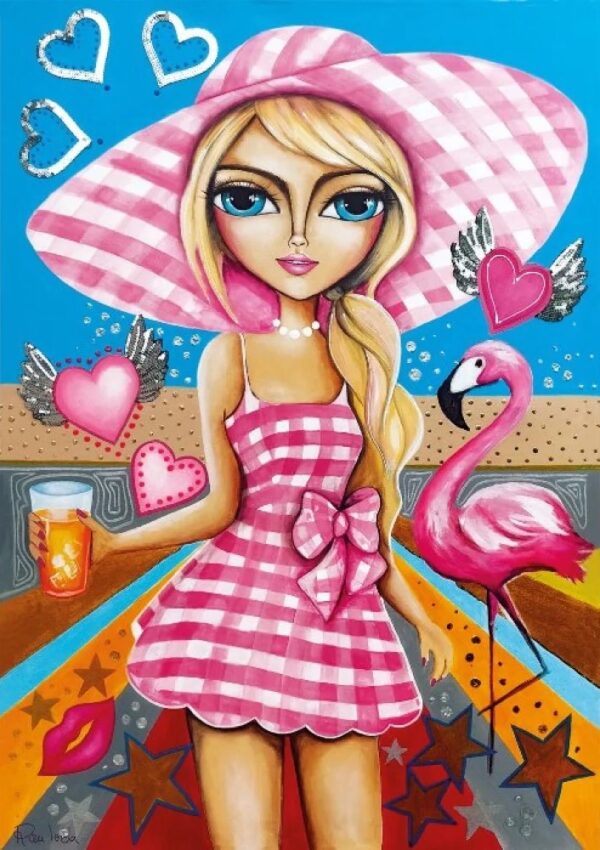 Magnolia - Lady in Pink - Romi Lerda 1000 Piece Puzzle