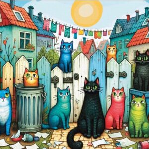 Delfy - Whiskers on the Street 1000 Piece Puzzle