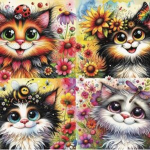 Jacarou Cat-Titude Squad 1000 Piece Puzzle
