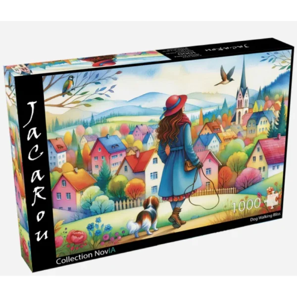 Jacarou - Dog Walking Bliss 1000 Piece Puzzle - Image 2