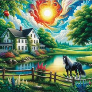 Jacarou - Majestic Black Beauty 1000 Piece Puzzle