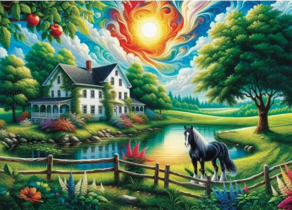 Jacarou - Majestic Black Beauty 1000 Piece Puzzle