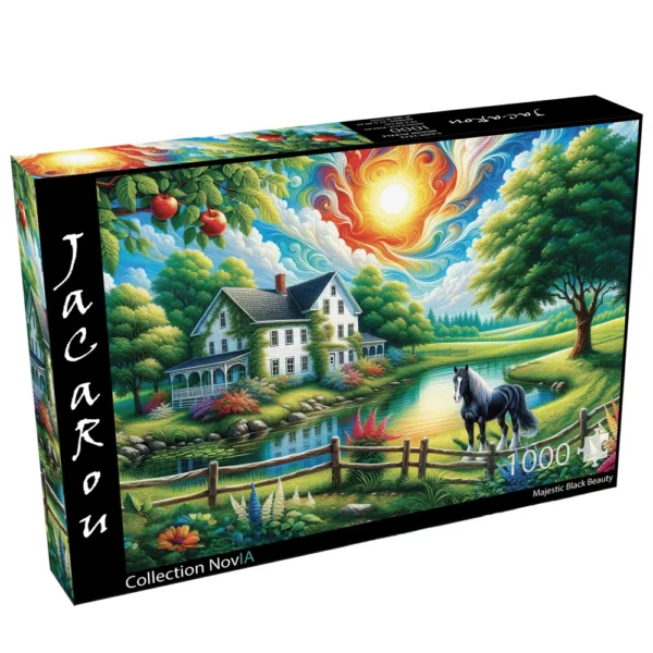 Jacarou - Majestic Black Beauty 1000 Piece Puzzle - Image 2