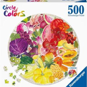 Ravensburger - Circle of Colors Fruits & Vegetables 500 Piece Round Puzzle