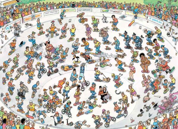 Jan van Haasteren - Riding the Skate Bowl 1000 Piece Puzzle