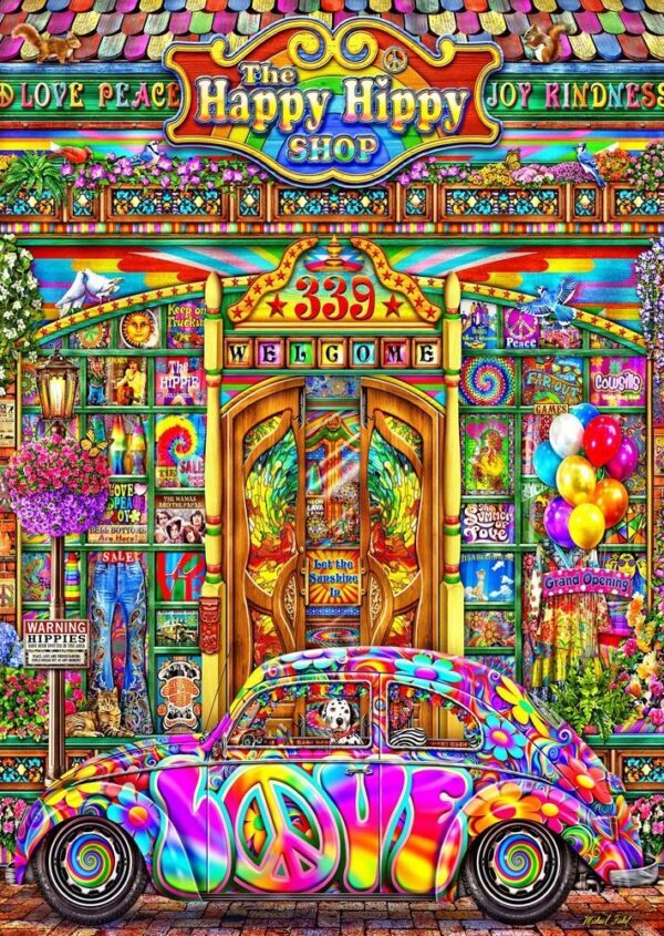 Holdson - Don't Worry be Happy - The Happy Hippy Shop 1000 Piece Puzzle