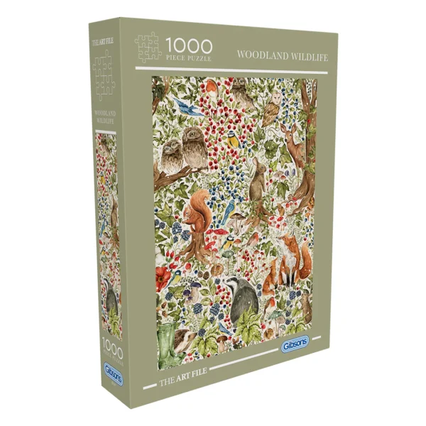 Gibsons - Art File - Woodland Wildlife 1000 Piece Puzzle - Image 2