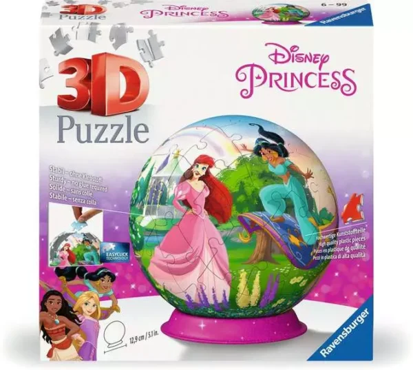 Ravensburger 3D Puzzle Ball, Disney Princess 72 Pieces