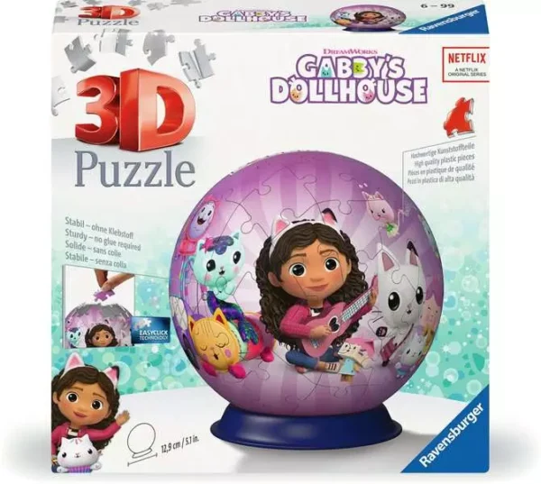 Ravensburger 3D Puzzle Ball, Gaby's Dollhouse 72 Pieces