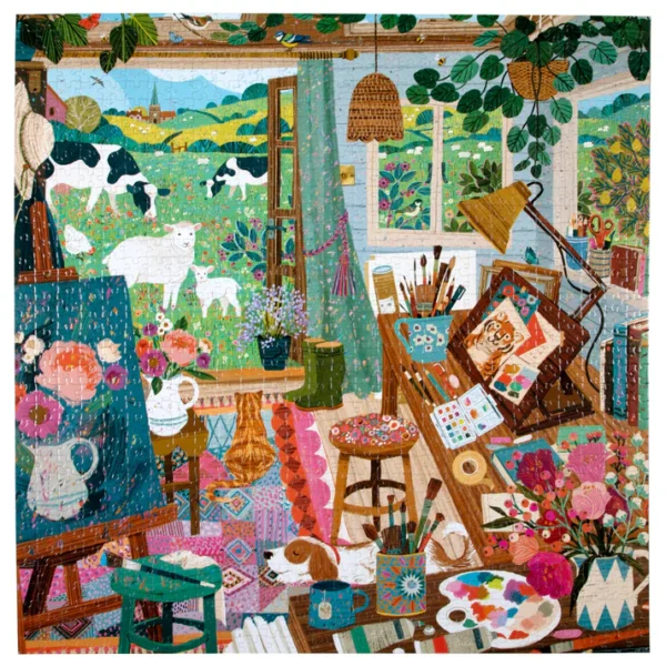 eeBoo - Artists Cottage 1000 Piece Puzzle - Image 2