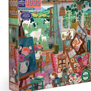 eeBoo - Artists Cottage 1000 Piece Puzzle