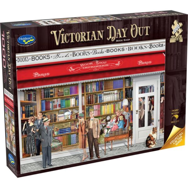 Holdson - Victorian Day Out, Book Shop 1000 Piece Puzzle - Image 2