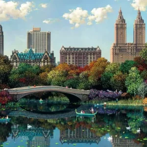 Ravensburger - Central Park Bow Bridge 1000 Piece Puzzle
