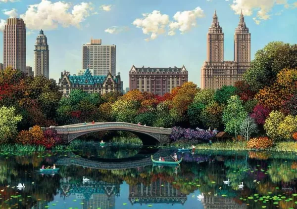 Ravensburger - Central Park Bow Bridge 1000 Piece Puzzle