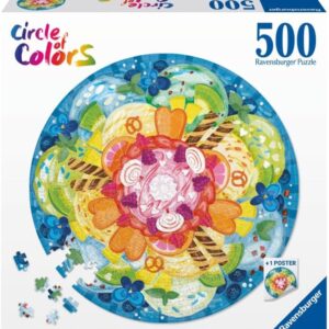 Ravensburger - Circle of Colors Ice Cream, 500 Piece Round Puzzle