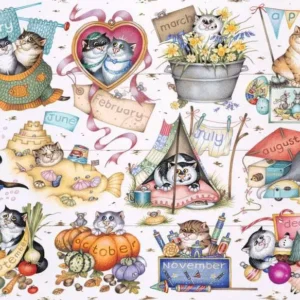 Ravensburger - Crazy Cats, A Cat's Year 1000 Piece Puzzle