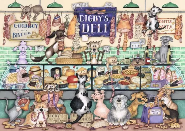 Ravensburger - Dapper Dogs, Digby's Deli 1000 Piece Puzzle
