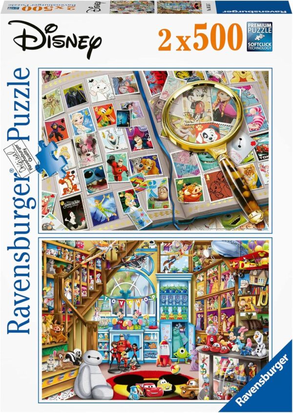 Ravensburger - Disney Stamps & Toys 2 x 500 Piece Puzzles