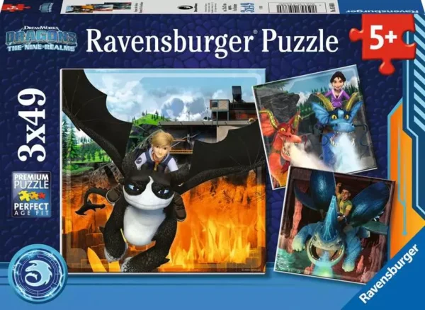 Ravensburger - Dragons, The Nine Realms 3 x 49 Piece Puzzle