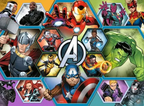 Ravensburger - Marvel Avengers, Earths Mightiest Heroes 100 Piece Puzzle