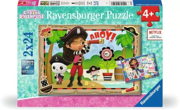 Ravensburger - Gabby's Dollhouse, Let's Pirate Party 2 X 24 Piece Puzzle